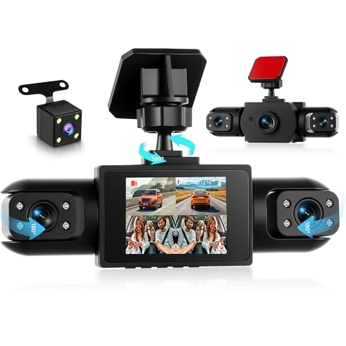 Oferta limitada: Rimoody Dashcam de 4 canales para coche, 360 grados, con 4 cámaras FHD 1080P delantera y trasera izquierda derecha de 2 pulgadas, 1080P, cámara de coche con visión nocturna por infrarrojos, vídeo en de 47.21 EUR a 47.21 EUR (ahorro 0%)
