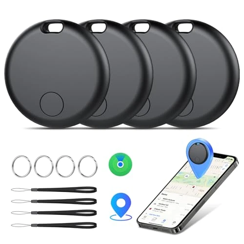 Smart Tracker Tag 4er Pack, Key finder Black