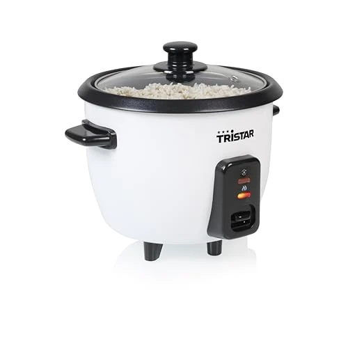 Tristar Rice Cooker 0.6 L, Nonstick Inner Pan, Keep Warm and Automatic Shut Off Function, Compact Design, Including Measuring Cup and Spoon, 300 W, RK-6142