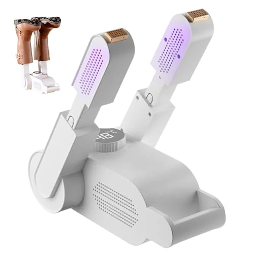 Offerta a tempo: LYPPUL Asciuga Scarpe Elettrico, Asciuga Stivali Pieghevole, asciugatrice elettrica per scarpe, asciugatrice per asciugatura Rapida, asciugatrices Portatile per Guanti, Cappelli, Calze,scarpes（White） - 0% da 9.99 € a 9.99 €