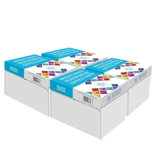 BM Office Papier do drukarki 80 gr, opakowanie 20 ryzów, 500 arkuszy po 1 – 10 000 arkuszy – idealny do wszystkich drukarek biurowych i domowych – biały