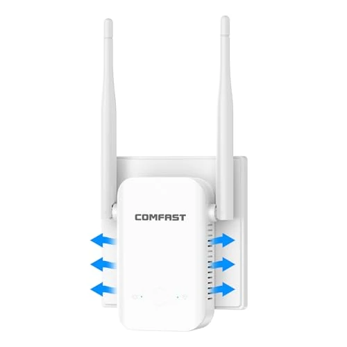 COMFAST Amplificateur Wi-Fi 300 Mbit/s - Répéteur Wi-Fi avec 2 antennes - WPS pour une installation rapide - LED de signal - Compact et portable - Bonne dissipation de la chaleur - Idéal pour la
