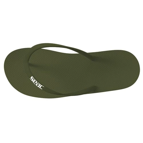 Offerta a tempo: SEAC Ohau, Infradito in Gomma per Mare, Piscina, Spiaggia e Barca, verde militare, 43/44 - 15% da 12.95 € a 11.00 €