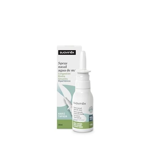 Offerta a tempo: Suavinex, Spray Nasale con Acqua di Mare, Adatto a Donne in Gravidanza, Allattamento, Neonati +3 Mesi, Ipertonico, Decongestionante, Rinite e Sinusite, Lavaggi Nasali, 100% Naturale, Delicato, 30 ml - 0.00% da 8.90 € a 8.90 €