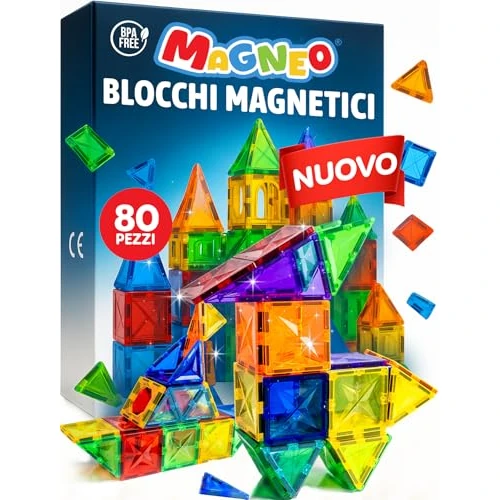 Zeitlich begrenztes Angebot: Magneo® Magnetische Bausteine (80 teilig) - Magnetbausteine für Kinder ab 3 Jahren - Pädagogisches Magnetspielzeug - Kreatives Magnet Spiel mit starken Magneten für Jungen & Mädchen von 54.90 € auf 54.90 € (0.00% Rabatt)