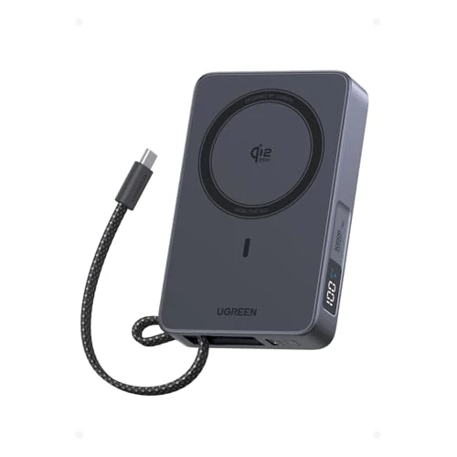 Offerta a tempo: UGREEN Magflow Qi2 25W Power Bank Magsafe 10000mAh USB C PD 30W (Grigio) - 37% da 89.99 € a 56.99 €
