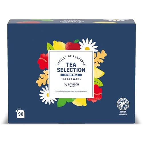 Offerta a tempo: by Amazon Confezione assortita di tè e infusi, 90 pezzi - 56% da 15.94 € a 7.00 €