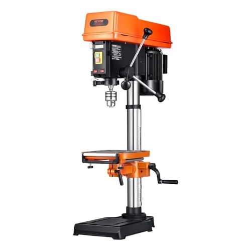 Offerta a tempo: VEVOR Trapano a Colonna da Banco 750 W Velocità Variabile 340-2200 giri/min con Piano di Lavoro Inclinabile da 0 a 45°, Posizionamento a Raggi X, Trapano da Tavolo per Legno e Metallo - 10% da 412.90 € a 370.90 €