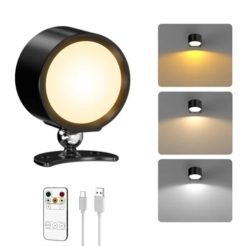 Limited-time offer: Smiling Shark Wireless Rechargeable Wall Light, LED Battery Powered Wall Light Indoor Dimmable 360° Rotate Magnetic Self Adhesive Wall Lamp no Drilling for Bedroom Bedside, Black from 22.99 £ to 22.99 £ (save 0.00%)