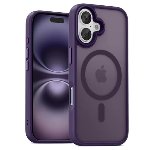 Oferta limitada: UNBREAKcable Funda Magnética para iPhone 16 de 6.1 Pulgadas, Compatible con MagSafe, Protección Completa para la Cámara, Protección contra Caídas, Funda Delgada a Prueba de Golpes - Morado Oscuro de 13.72 EUR a 13.72 EUR (ahorro 0%)