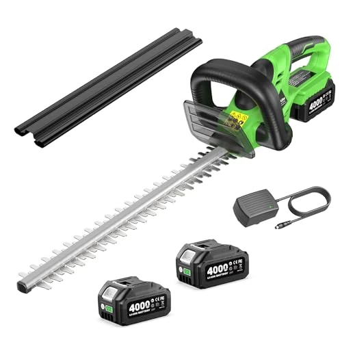 Offerta a tempo: TaskStar Tagliasiepi a Batteria: Tagliasiepi Elettrico Con Lama Doppia Da 56 Cm, Potenza 600 W, 2×4,0 Ah Batterie, Potente Per Il Taglio Di Siepi E Arbusti - 36% da 149.99 € a 95.99 €