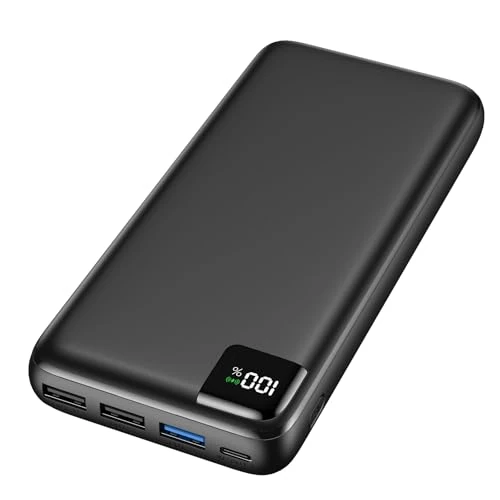Limited-time offer: A ADDTOP Power Bank 20000 mAh - 22.5 W Quick Charge Function Small Power Bank - Battery Pack External Mobile Phone Batteries with USB C Portable Charger with 4 Outputs for Phone Tablet from 24.41 £ to 20.60 £ (save 16%)