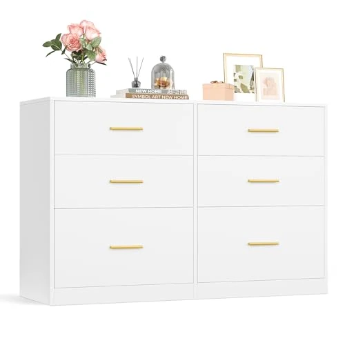 Oferta limitada: VASAGLE Cómoda para Dormitorio con 6 Cajones, Mueble Almacenaje de 122.39 € a 95.99 € (ahorro 21.57%)