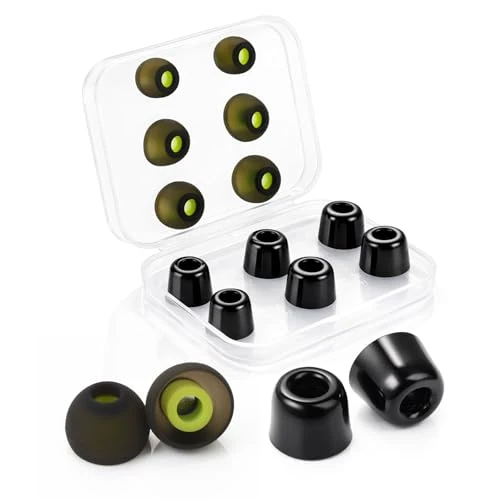 OTraki 6 Paia Cuscinetti Auricolari Di Ricambio In Silicone, Gommini Per Auricolari Memory Foam Earbud Tips, Eartips Di Ricambio Universali Per Cuffie In-Ear Apto Para Auriculares Intrauditivos(S/M/L)