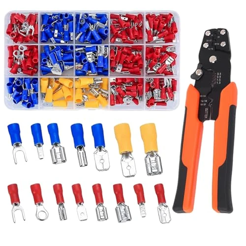 280 Pièces Cosses Electriques A Sertir,0,5–6,0 Mm² Cosse Electrique,Cosses Et Kits,Comprend 1 Pince A Sertir,Matériaux De Haute Qualité,Installation Facile