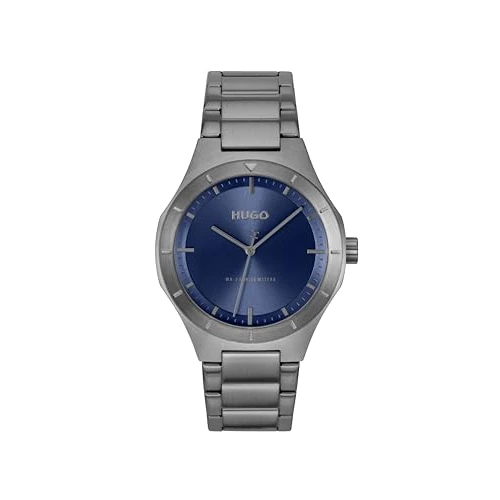 Offerta a tempo: HUGO Orologio con Movimento al Quarzo a Tre Lancette Grigio Collezione #LIT con Cinturino in Acciaio Inossidabile Grigio - 1530448 - 0.00% da 179.00 € a 179.00 €