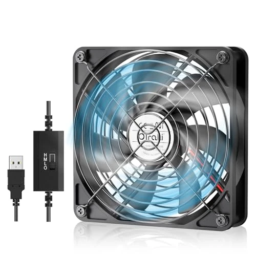 Limited-time offer: OTraki 120mm Mini Portable Fan, Usb Pc Fan 5v 3 Speed Adjustable Usb Fans Ultra-Quiet, Mini Pc Fan With Metal Grid For Pc/Ps4/Ps5/Router/Server from 24.99 £ to 24.99 £ (save 0.00%)