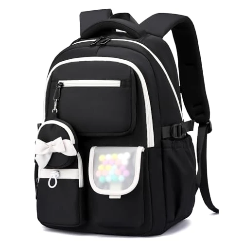 Zeitlich begrenztes Angebot: Amythe Schulrucksack Mädchen Rucksack Teenager,32L Wasserdichter Schultasche Mädchen 3.-9. Klasse mit Laptopfach & Trolley-Gurt,Schulranzen für Schule Reise Freizeit, Weiß von 36.99 € auf 36.99 € (0.0% Rabatt)