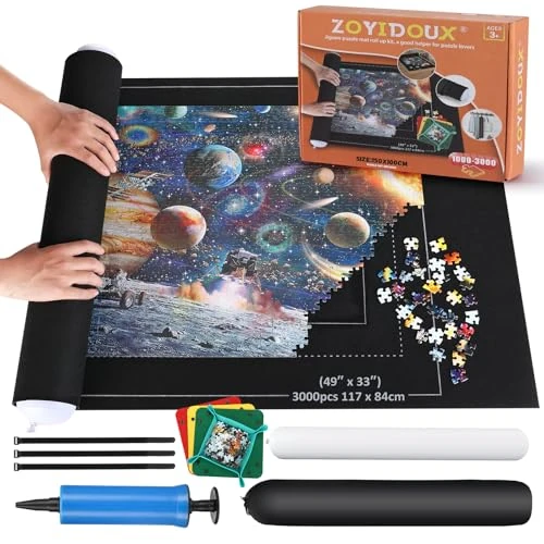 Offerta a tempo: Tappeto puzzle 3000 Pezzi Rotolo di Puzzle,Puzzle Roll Set,Coperte Puzzle,Tappetino Puzzle,Risparmio Puzzle,Puzzle Roller,Puzzle Portatile Tappetino - 40.64% da 31.99 € a 18.99 €
