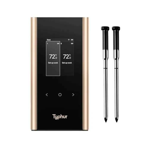 Zeitlich begrenztes Angebot: Typhur Sync Gold Fleischthermometer Kabellos mit 2 Schlanke Sonden, KI APP von 229.99 € auf 229.99 € (0.00% Rabatt)