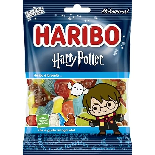 Haribo Harry Potter, Caramelle Gommose Edizione Limitata, Gusto Frutta, Ideale Come Regalo - 160gr