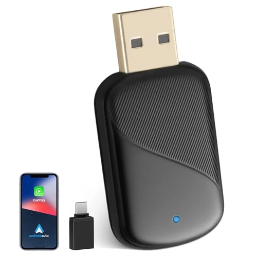 Tijdelijke aanbieding: MEETOWN Draadloze Carplay & Android Auto Wireless Adapter 2 in 1, verandert Android Auto/Carplay bekabeld in draadloos, plug and play met type C & USB-A, compatibel met Ad 10+/iOS 10+ van 69.99 EUR naar 69.99 EUR (korting 0%)