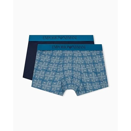 Offerta a tempo: Emporio Armani Men's Pattern Mix 2-Pack Trunk Blue L - 45% da 60.00 € a 32.99 €