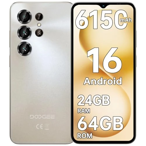 Limitiertes Angebot: DOOGEE Note 56X Android 16 Smartphone Ohne Vertrag, 6150mAh Akku, 24GB+64GB/TF 2TB Handy Ohne Vertrag, 6.56 Zoll/90Hz Smartphone Günstig, Octa Core, 4G Dual SIM Simlockfreie Handys, Face ID/3.5mm Jack von 119.99 EUR auf 119.99 EUR (Spare 0%)