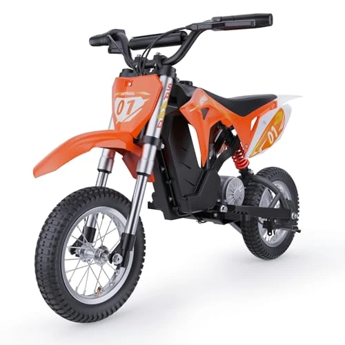 Oferta limitada: Milerocket 1 Moto Electrica Niños De 4-10 Años, 3 Modos De Velocidad：8/12/25 Km/H, Batería De 36V 4Ah, Autonomía hasta 20 Km, Moto para Niños con Doble Suspensión de 299.00 € a 243.54 € (ahorro 19%)