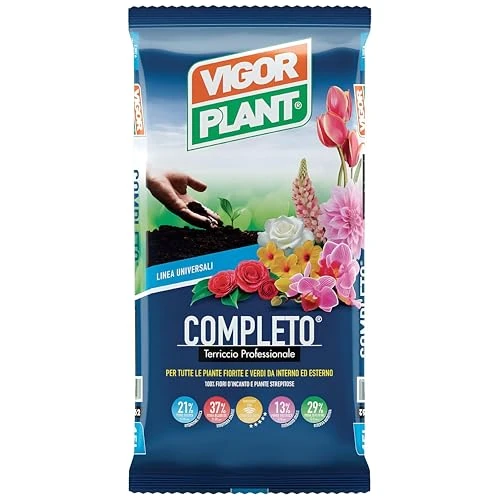 20 Litri di Terriccio Universale per Piante Verdi e Fiorite da Interno/Esterno con Torba Irlandese, Pomice, Granuli di Cocco e Concime a Lento Rilascio - Substrato Universale Drenante e Nutriente
