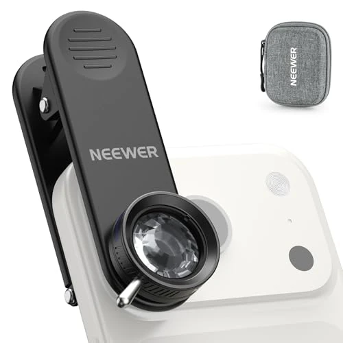 Offerta a tempo: NEEWER Filtro Caleidoscopio da 24mm con Clip Telefono, Filtro Effetto Prisma in Vetro Cristallo K9 per Backplate Lente Filettata da 17mm, Phone Cage/Case Compatibile con iPhone Android Samsung, FL-102 - 0.00% da 22.99 € a 22.99 €