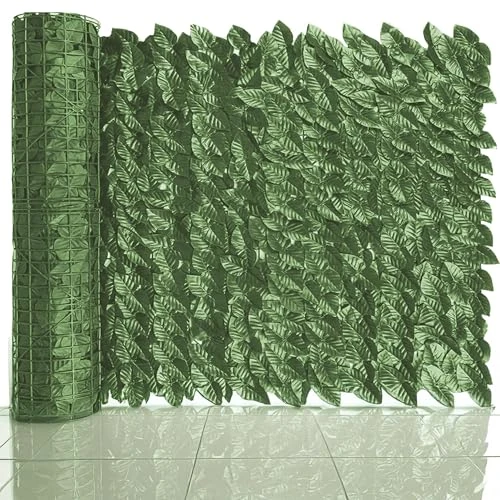 Offerta a tempo: Home Tresor - Siepe Finta per Recinzione, Edera Artificiale Ornamentale da Esterno per Balconi, Rotolo Frangivista Ombreggiante Giardino Ringhiera, 1,5x5 mt - 0.00% da 46.90 € a 46.90 €