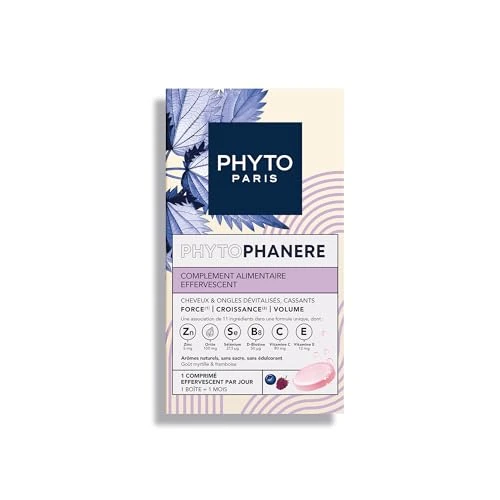 Offerta a tempo: Phyto Paris - Integratore alimentare effervescente Phytophanere – 2×15 compresse - Capelli e unghie, dona forza, crescita e volume - Gusto fruttato, vegano, multivitaminico, senza zuccheri - 34% da 23.90 € a 15.72 €