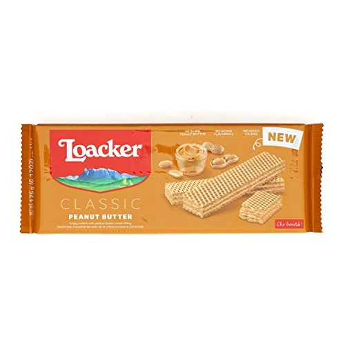 Offerta a tempo: Loacker Classic Peanut Butter, Fragranti Cialde di Wafer con Deliziosa Crema al Burro d'Arachidi, Merenda e Snack, Confezione da 1400g - 0% da 14.80 € a 14.80 €