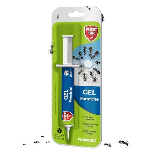 Offerta a tempo: Protect Home Forminix gel. Insetticida per formiche pronto uso. Efficace, elimina il nido in breve tempo. Per interni ed esterni. 20 g - 9% da 15.90 € a 14.50 €