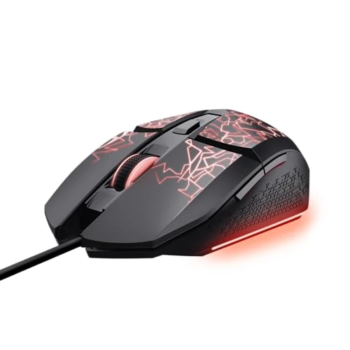 Offerta a tempo: GXTrust 1113 Vylax Mouse Gaming con Illuminazione LED Multicolore, 6 Pulsanti Programmabili, Software Incluso, 200-6400 DPI, Mouse con Filo USB 150 cm per PC Portatile Computer, Nero - 28% da 14.99 € a 10.79 €