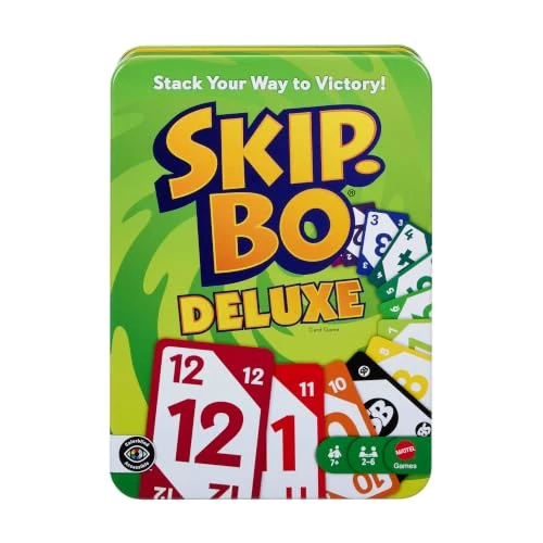 Offre limitée : Mattel Games Skip-Bo Jeu de Cartes Deluxe en boîte, 7 Ans+, 2-6 Joueurs de 16.14 € à 16.14 € (0.00% de remise)