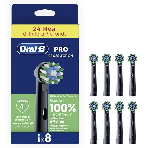 Zeitlich begrenztes Angebot: Oral-B Pro Cross Action schwarze Zahnbürstenköpfe, 8 Stück, geeignet für Briefkasten von 40.86 € auf 40.86 € (0.00% Rabatt)