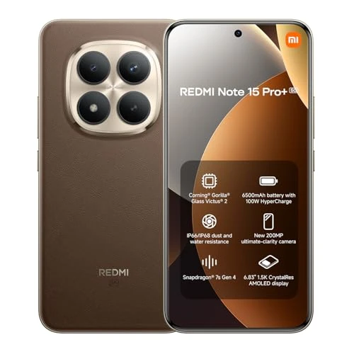 Redmi Note 15 Pro+ 5G 8+256 Mocha Brown (No power adapter included)
