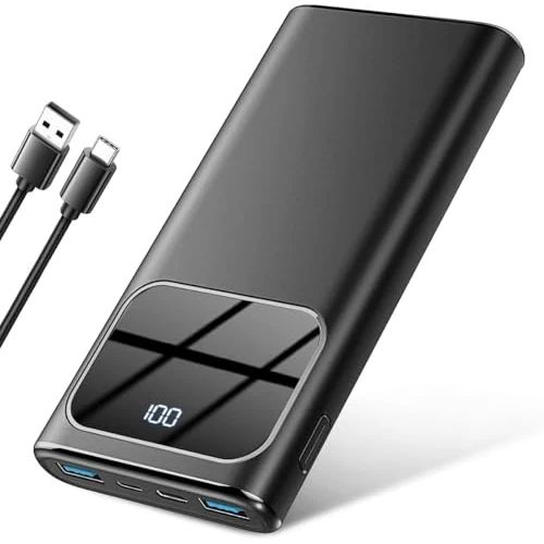 Offerta a tempo: Power Bank, 10000mAh PowerBank Ricarica Rapida con Ingresso e Uscita USB-C Batteria Esterna, Caricatore Portatile Display LED per iPhone 15/14/13/12/Pro/Pro Max - 67% da 59.99 € a 19.99 €