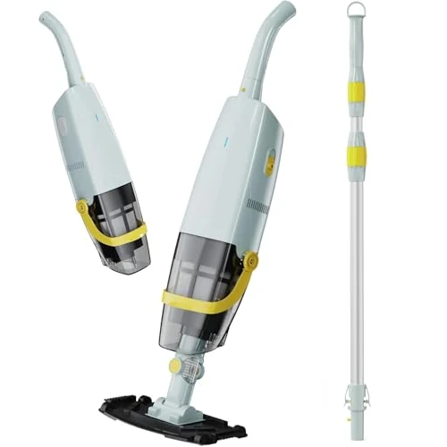 Offerta a tempo: Lydsto S1 Aspirapolvere per Piscina Senza Fili con Asta Telescopica, Aspiratore Piscina a Batteria Lavora 60 Minuti, Aspirazione 18GPM, per Piscine fuori terra SPA - 36% da 188.61 € a 120.02 €