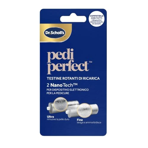 Offerta a tempo: Dr. Scholl’s Testine di Ricambio NanoTech per Pedi Perfect Pro, Set 2 Pezzi: Ultra per Rimuovere Pelle Dura e Fine per Levigare e Lucidare, Uso su Piedi Asciutti e Bagnati - 24% da 13.99 € a 10.59 €