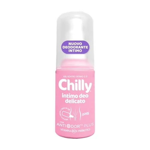 Offerta a tempo: Chilly, Deodorante Intimo Delicato, Azione Lenitiva e Protettiva, Adatto a Pelli Sensibili, Fragranza Leggera, Dona Freschezza e Igiene Intima, pH 5, Ideale per Uso Quotidiano, 50 ml - 23.68% da 5.49 € a 4.19 €