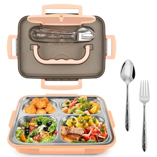Zeitlich begrenztes Angebot: elzle Bento Box Brotdose mit Abnehmbar Edelstahl-Innenschale 1200ml von 13.99 € auf 13.99 € (0.00% Rabatt)