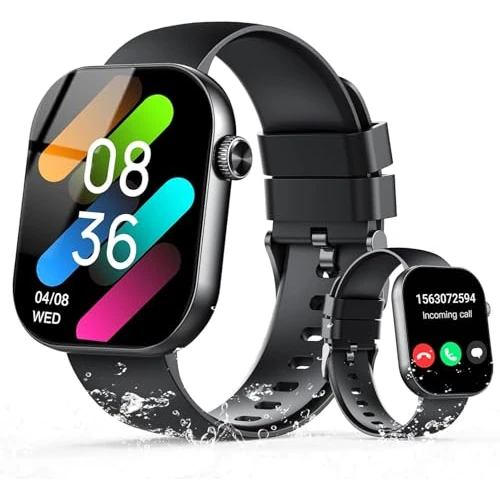 Oferta ograniczona: Męski zegarek damski Smartwatch o przekątnej 2,01 cala z funkcją głośnomówiącą, zegarek fitness z krokomierzem / snem/pulsometrem, wodoodporny 5 ATM, 100+ sportowy, czarny z 400.07 EUR na 400.07 EUR (znizka 0%)