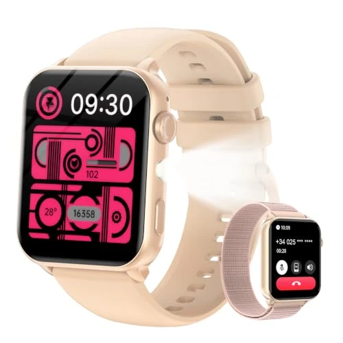 Offerta a tempo: Yxtel Smartwatch Donna, Orologio Smartwatch Impermeabile IP68, Smart Watch con LED Torcia, Effettua/Risposta Chiamate, DIY Quadranti, 2 Cinturini, Contapassi e Monitor Sonno - 5% da 29.99 € a 28.48 €