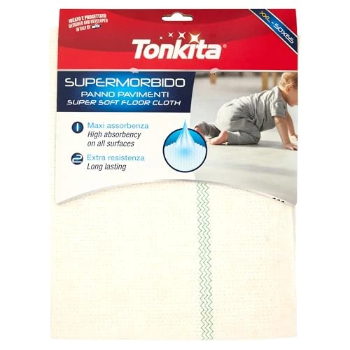 Tonkita | Supersoft XXL Floor Cloth, 65 x 50 cm, Super Absorbent Floor Cleaning Cloth, Suitable for All Surfaces, Extra Resistant, Floor Mop