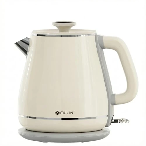 Oferta limitada: MULIN Hervidor de Agua Eléctrico Vintage 1.8L, 2200W – Acero Inoxidable 304, Ebullición Rápida, Apagado Automático, Base 360° sin Cables – Tetera Eléctrica para Té y Café de 29.99 EUR a 29.99 EUR (ahorro 0%)