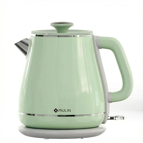 Limitiertes Angebot: MULIN wasserkocher retro, Elektrischer Wasserkocher mit 360° Basis, 1,8 L Kapazität, 2200 W, Schnellkochfunktion, Automatische Abschaltung，teekocher，electric kettle von 29.99 EUR auf 29.99 EUR (Spare 0%)