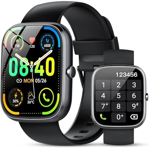 Offre limitee: taopodo Montre Connectée Homme Femme, 1.91" HD Smartwatch Fonction Féminine avec Appel Bluetooth 5.3, 115+ Modes Sportifs, 200+ Cadrans personnalisés, 24H Moniteur Sommeil/FC/SpO2, Android, iOS, Noir de 129.99 EUR a 29.99 EUR (economie 77%)